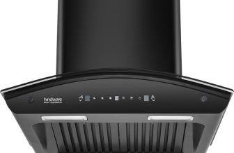 Hindware Smart Appliances Nevio Plus 60 IN 1300 CMH 60 cm | Curved Glass | Baffle Filter | Touch Control | Motion Sensor | 10 Years Motor Warranty | Energy Efficient LED Light | Powerful Suction | Auto Clean Chimney(Wall Mounted, Black)