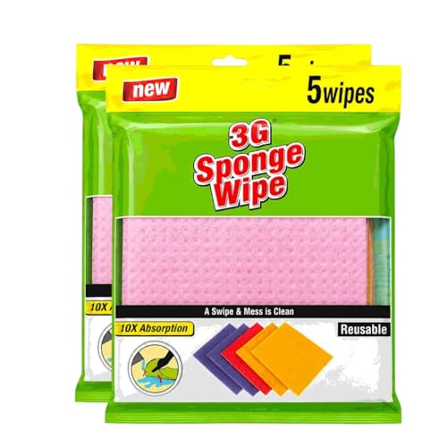 KartCrafters Cleaning Sponge for Kitchen and Home, 22cm x 20cm x 0.5 cm, Pack of 10