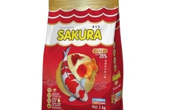 Sakura Goldfish Food | 2 kg, Small 2mm Pellets | Colour & Immunity Enhancing | Astaxanthin, Krill & Vitamin Complex Formula