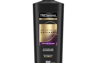 TRESemme Hairfall Defense+ Shampoo 580ml With Keratin Fillers | Longer and Stronger hair | Prevents Hair Fall due to Breakage | Paraben-Free