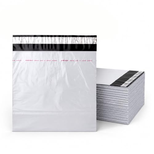 BonKaso Poly Courier Bags with POD Sleeve | 52 Micron Tamper Proof Waterproof Security Envelopes Cover | Self Adhesive Shipping Mailers for E Commerce Packaging