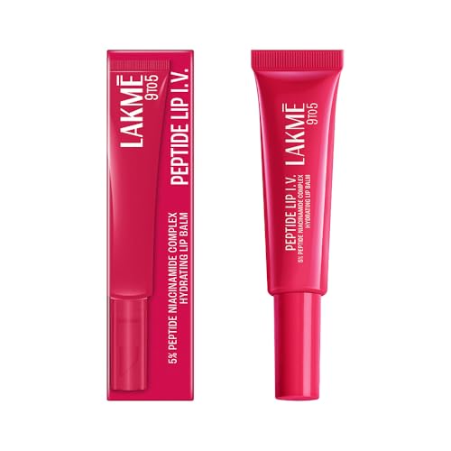 Lakme Peptide Lip IV with 5% Peptide-Niacinamide Complex, For Intense Hydration With A Serum-Like Texture That Visibly Plumps, Smoothens, and Repairs, Peptalk Pink, 10g