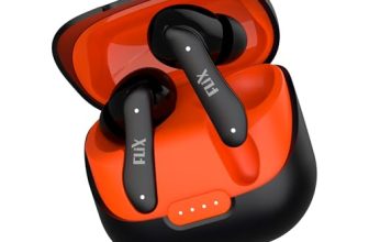 FLiX (Beetel T22 Nitro Buds TrueWireless InEar,Bluetooth v5.4(Quick Paring),10mm Super Bass Drivers,IPX4 Rated,Quad Mic ENC,Touch Controls,70hrs Playback,AI Voice Assistant(XTW-T22)(Black/Orange)