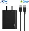 Flipkart SmartBuy 65 W PD 3 A Wall Charger for Mobile with Detachable Cable(Black)
