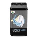 VW Visio World 8.5 kg semiautomatic Top Load Washer Only with Powerful Wash, V8 Supreme-Wash, Black/Grey