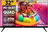 realme TechLife 80 cm (32 inch) QLED HD Ready Smart Android TV with Thunder OS, Live TV, Netflix, 100+ Apps, 20W Speakers, 300 Nits Brightness, Bezel-less Design(32HDSQRWWTQ)