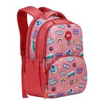 Gear Wow 17″/25L Medium Water Resistant School Bag/Casual Backpack/Daypack/4 Compartment Travel Backpack/Kids Bag for Girls – Pink
