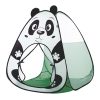 Amazon Brand – Jam & Honey Panda Popup Play Tent for Kids | Foldable Animal Themed Tent House | for Boys and Girls from 1 to 4 Years | Easy to Set Up | Green
