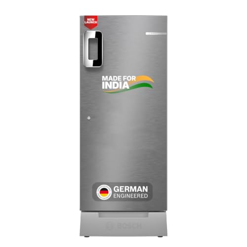 Bosch 207 L, 3 star, Direct-Cool Single Door Refrigerator | 18 Hrs Cooling Retention | 2.5X Faster Cooling | Spacious Multi Box | XL Dry Storage | SuperFreeze (2026 model, CST20S23VI, Fine Steel)