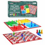 ToyAffair 2 in 1 Ludo with Snakes and Ladders Board Game Double Sided (38 x 38 cm) Family Board Game for Kids and Adults Age 6+ 2-4 Players Classic Indoor Strategy and Party Game