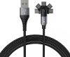 boAt 2-in-1 Cable 3 A 1.5 m Micro-Axis(Compatible with Mobile, Laptop, Tablet, Black, Grey, USB Type A To USB Type C)