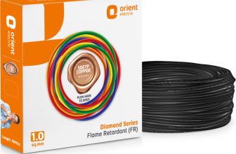 Orient Electric Diamond Series 1 mm Electrical Wire|90 m| Copper| Uni-colour FR PVC Insulation 1 sq/mm Black 90 m Wire(Black)