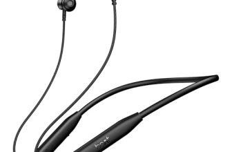 boAt Rockerz 113, 40 Hours Battery, Dual Pair, Fast Charge, ENx Technology, App Support, Magnetic Buds, Bluetooth Neckband, Wireless in Ear Earphones with Mic (Active Black)