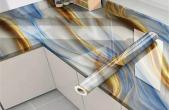 Kitchen Cabinets Marble Wallpaper Roll for Home & Kitchen Decor – Oil Proof Waterproof Self Adhesive Wall Paper Sticker for Floor Tiles, Countertop, Cupboard, Drawer (60 * 200 cm) (55, 1)