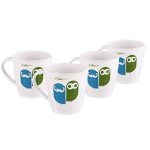 Cello Melamine Mugs – Set of 4, Multicolour, 200ml
