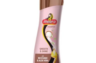 Meera Smooth & Shine Shampoo with Rice Kanji & Aloe Vera | Up to 72 Hours Smooth & Shiny Hair | Nourishes & Softens Hair | Suitable for Men & Women | 80ml