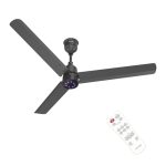 Polycab Wizzy Plus LED 1200mm BLDC Ceiling Fan with Remote |BEE 5 Star Rated, Higher Air Delivery|LED Indicator,Reverse,Boost,Sleep and Breeze Mode |3 Years Warranty (Matt Black)