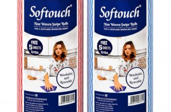 Softouch Non Woven Kitchen Towel Roll Pack of 2, 85 Wipes Per Roll – Reusable Cleaning Cloth Kitchen Cleaning Wipes for Countertop, Utensils, Oil, Spills, Home & Kitchen Cleaning