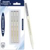 LUXOR Schneider LX Technoroller-801| 0.5 mm tip| German Technology| 100% Liquid Ink Roller Ball Pen(Pack of 3, Ink Color – Blue+Black+Red)
