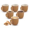 Treo by Milton Ridge 210 Coffee Mugs, 6 Pieces, 210 ml Each, Ceramic Mugs, Microwave Safe, Crockery Cup, Ideal for Daily Use & Gifting (Print and Colors May Vary)
