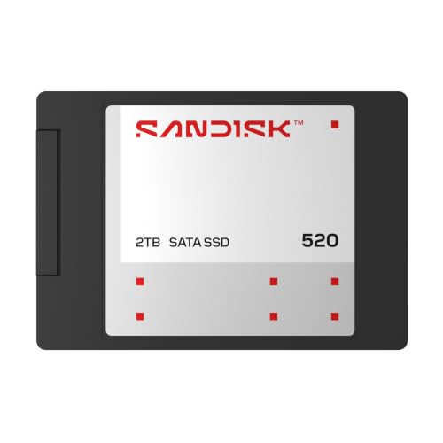 SanDisk® 520 SATA SSD 500GB, 2.5-inch Internal Solid State Drive, Up to 560MB/s Read Speed, 3D NAND, Up to 1000TBW Endurance, 5-Year Limited Warranty