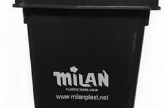 Milan Plastic Garbage Dustbin With Dome Lid 60 Litre Black