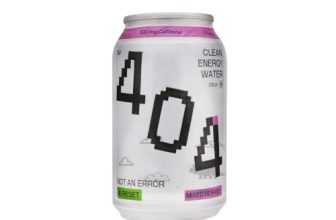 404 Clean Energy Water – Any Flavour | Mixed Berries, Tropical Mint or Lychee | Natural Caffeine & L-Theanine | Pack of 1 × 355 ml