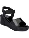 WUGATTI Women’s Black Synthetic Slip-On Comfortable, Trendy & Casual Wedges Sandal 7