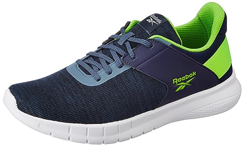 Reebok Mens Genesis Runner M Hoops Blue/Vector Navy/Lime Slime Sneaker – 9 UK (IQ7234)