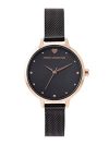 French Connection Women’s Amour Analog Watch Black Strap-FCN00018E