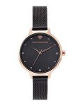 French Connection Women’s Amour Analog Watch Black Strap-FCN00018E
