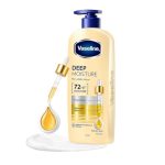 Vaseline Deep Moisture Body Lotion with Ceramide Hyaluron Fillers | 10X More Moisture for Cushion Soft Glowing Skin | For Dry Skin | Lightweight Non-Sticky Formula | 600ml