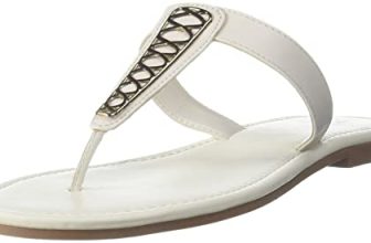 Carlton London Women’s Cll-6749 Slingback Flat Sandal, WHITE, 5 UK