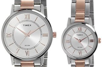 TIMEX Classics Analog Watch for Unisex with Silver-Tone Round Dial & Two Tone Stainless Steel Bracelet Band Water Resistant Unisex Wrist Watches – TW00PR213
