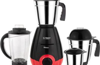 Flipkart SmartBuy Power Chef 600 W Juicer Mixer Grinder(Neo | 4 Jars | with 1 year extended warranty | Black, Red)