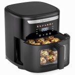 Lifelong Air Fryer|7L Capacity, 1500W Power|7 Presets, 360° Rapid Air Circulation, Defrost Function, Low Oil Cooking, Touch Panel Control, Clear Window| Kitchen Appliance for Baking, Grilling & Frying