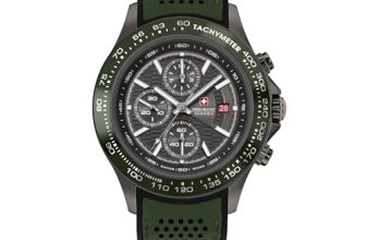 Swiss Military Hanowa SMWGO0003441 – Swiss Made Round Olive Chronograph – Watch for Men