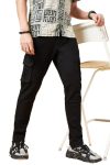 Men’s People Black Jeans Skinny Fit,Jet Black,28