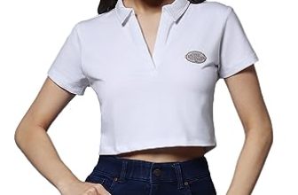 HIGH STAR Women’s Solid Classic Fit Shirt (HSWTOW23057_WH_White