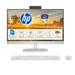 HP All-in-One, 13th Gen Intel Core i5-1334U, 8GB DDR4, 512GB SSD, FHD, 23.8”(60.5cm), Win 11, Office 24, Shell White, 5.26kg, cr0552in, Dual 2 W Speakers, FHD IR Camera, Anti-Glare, Desktop