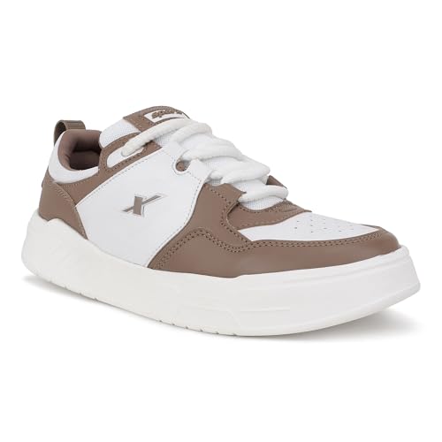 SPARX Casual Sneakers for Men – Trendy Lace-Up Shoes with Soft Cushioning, Lightweight Comfort, Durable Sole & Everyday Fashion Wear Camel