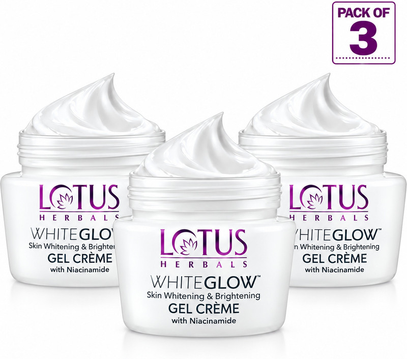 LOTUS Whiteglow Skin Whitening Brightening Gel Cream SPF 25 (pack of 3)(120 g)