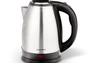 Crompton Insta Delite 1.8L SS Electric Kettle with 1500W power | Stainless steel body | Soft grip handle | LED indicator | 360-degree swivel base | Auto shut-off | Dry Boil Protection