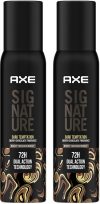 AXE SIGNATURE Dark Temptation Deodorant No Gas Body Perfume Deodorant Spray  –  For Men(400 ml, Pack of 2)
