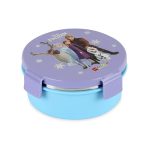CELLO Kidzbee Pluto Frozen Family Insulated Kids Lunch Box, Purple | Silicone Food-Grade Seal Lid | 3D Touch & Feel Designs Tiffin | Leak Proof & Secure 4 Sided Click Locks | Ideal for School & Picnic