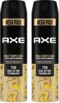 AXE Gold-Temptation Body Spray  –  For Men(430 ml, Pack of 2)