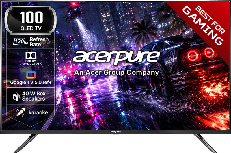 acerpure NITRO 253 cm (100 inch) QLED Ultra HD (4K) Smart Google TV 2026 Edition(AP100QG75PNTO6)