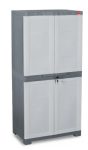 Cello Novelty Big Plastic Cabinet with Dustproof Doors| 3 Year Warranty | Almirah, Cupboard, Wardrobe for Home, Living Room, Bedroom, Kitchen, Office, Outdoor| White & Grey Colour