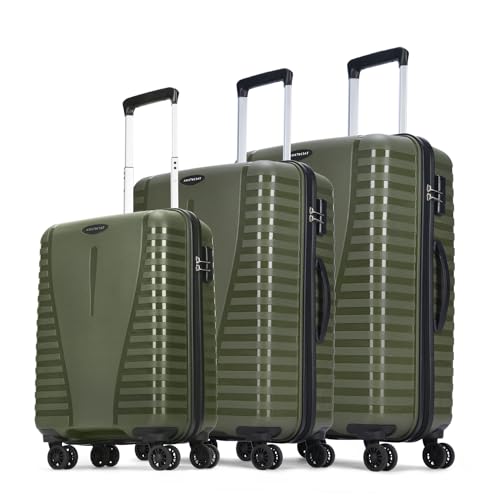 Aristocrat Airpro Set of 3 (Cabin+Medium+Large) Trolley Bags, Ivy Green