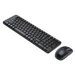 Logitech MK215 Wireless Keyboard and Mouse Combo for Windows, 2.4 GHz Wireless, Compact Design, 2-Year Battery Life(Keyboard),5 Month Battery Life(Mouse) PC/Laptop- Black